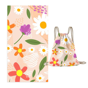 カスタムバックパックビーチタオル、収納バッグ付き変形ビーチタオル、軽量速乾、卸売 - Product Image 1