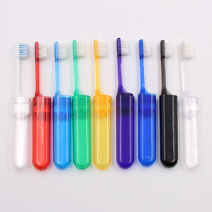 Travel <b>Toothbrush</b> Portable Manual <b>Toothbrush</b> Medium Bristles For Adults With Protective <b>Case</b> 13.69g JSM811 - Product Image 2