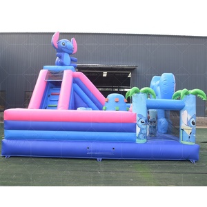 Tốt nhất khâu nhảy lâu đài chất lượng in kỹ thuật số Inflatable Combo Ba khâu Inflatable trượt Bouncer 6x6 Meter - Product Image 6