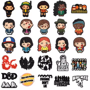 Personaje Avatar Precio de fábrica Pulsera de PVC de goma extraíble Zueco Decoración Encantos <span class=keywords><strong>Stranger</strong></span> <span class=keywords><strong>Things</strong></span> Shoe Charms para venta al por mayor - Product Image 3