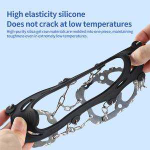 Customized 18 tooth nail silicone anti <b>slip</b> shoe <b>cover</b> for ice and snow professional anti <b>slip</b> snow claws for mountaineering - Product Image 2