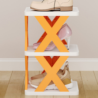Meuble à chaussures pliable en plastique, 6 niveaux, moderne, pour dortoir, maison, intérieur, multi-étages, type autoportant, pour salon