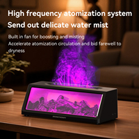 Diffuseur d'huiles essentielles aromatiques 150 ml en vente flash, diffuseur de flamme colorée, foyer, humidificateur avec télécommande pour la maison et le bureau