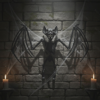 Fournitures de fête, accessoires fantaisie, décorations suspendues, accessoires d'horreur, chauve-souris en plastique simulée avec des yeux qui brillent, artisanat d'Halloween, squelette de chauve-souris