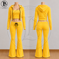 Ensemble de survêtement 2 pièces pour femme en molleton French Terry, veste décontractée et pantalon, idéal pour les grandes tailles, style inspiré de marques de renom