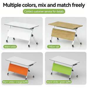 โต๊ะประชุมไม้พับได้ แข็งแร<span class=keywords><strong>ง</strong></span> ทนทาน สำ<span class=keywords><strong>ห</strong></span><span class=keywords><strong>รับ</strong></span>จัดจำ<span class=keywords><strong>ห</strong></span>น่ายจำนวนมาก - เฟอร์นิเจอร์สำนักงานสไตล์มินิมอลทันสมัย สำ<span class=keywords><strong>ห</strong></span><span class=keywords><strong>รับ</strong></span>ห้องประชุมและพื้นที่ฝึกอบรมในโรงเรียน - Product Image 4