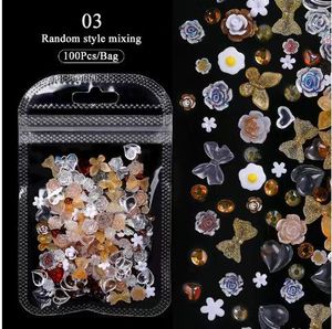 Adornos de Resina para Uñas, Corazón Hueco, Perla, Mariposa, Diamante, Accesorios de Joyería para Manicura Kawaii - Product Image 3