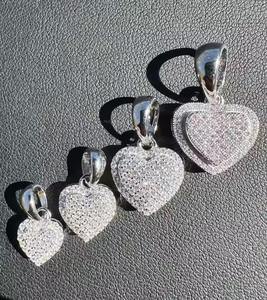 Colgante de Moissanita VVS1 en Plata 925 para Unisex, Colgante en Forma de Corazón con Incrustaciones de 9 MM, Joyería Fina de Hip Hop para Unisex - Product Image 4