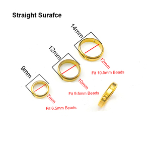 Anello a doppio foro in acciaio inossidabile con placcatura PVD oro 18K e argento, da 8mm, 10mm, 12mm, 14mm, a forma di cerchio rotondo, per montaggio <span class=keywords><strong>perline</strong></span> - Product Image 4