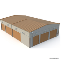 Kit de construction métallique pour entrepôt, hall ou hangar à ossature légère en acier