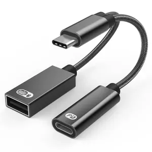 东莞广英OEM/ODM定制可逆c型至c型PD充电usb电缆60w pd快速充电器数据/USB电缆