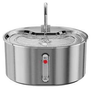 Fuente de agua automática inteligente para mascotas, acero inoxidable 304, redonda, desmontable, para perros y gatos, con carga eléctrica, WF300 - Product Image 1