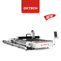 Dxtech Machine de découpe laser pour feuilles et tuyaux à double plateforme d'échange 1500W 3000W 4000W 6000W