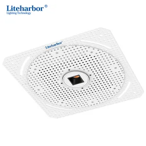 Liteharbor High Quality 0-10Vdimming Ultra Thin 1 Inch Trimless Square LED Mini Spotlight Led Grill Downlight