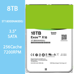 Disque dur d'entreprise ST18000NM000J 18 To 7200 tr/min SATA 6 Gbit/s 256 Mo de cache 3,5 pouces pour centres de données, stockage cloud et serveurs à grande échelle - Product Image 1