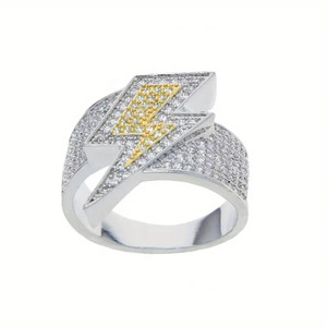 Anello Punk con Zirconi a Forma di Fulmine per Donne, Gioiello da Dito alla Moda per lo Street Style - Product Image 6