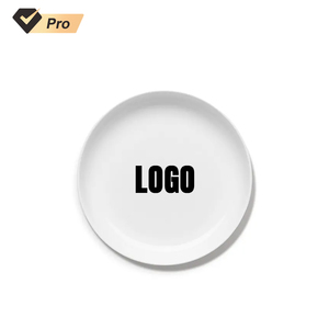 Assiettes blanches en <span class=keywords><strong>céramique</strong></span> avec logo d'impression personnalisé pour la décoration de promotion de magasin de fête de mariage à la maison de restaurant d'hôtel vente en gros - Product Image 1