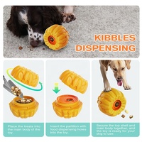 Balle à mâcher pour chien en forme de citrouille 3 en 1, jouet à lécher congelé en nylon, distributeur de nourriture pour Halloween