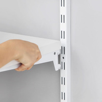 Kit d'étagères murales en métal pour l'organisation de rangement à domicile et au bureau, étagères de rangement DIY pour l'organisation modulaire des étagères murales