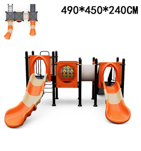 Feelkids - <span class=keywords><strong>Parque</strong></span> Infantil Grande para Exteriores, Tobogán de Plástico, Casa de Juegos, Equipo de Entretenimiento para Niños, para Parques y Escuelas, con Capacidad para >500 kg, <5 Usuarios - Product Image 2