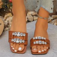 Chaussures plates de luxe ZAZ Designer pour femmes, sandales personnalisées avec boucles métalliques, tendance mode