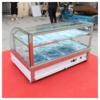 Plateau de table électrique bain marie 4 casseroles, verre incurvé, casseroles à 2 niveaux, fond avec gn1/2, chauffe-plats électrique bain marie