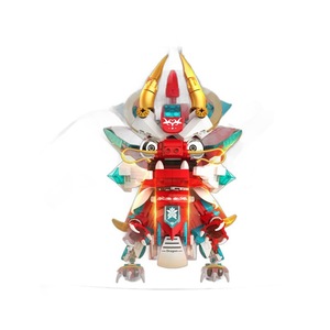JAKI Red Flame Mecha Dragon Building <b>Blocks</b> 200-400 Pieces Assembly Toy For Youth Desktop Ornament - Product Image 5