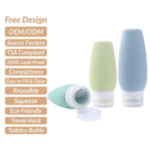 Bouteilles en silicone multifonctionnelles, faciles à presser, étanches, réutilisables, zéro déchet, pour vos soins de la peau, idéales pour les voyages. - Product Image 1