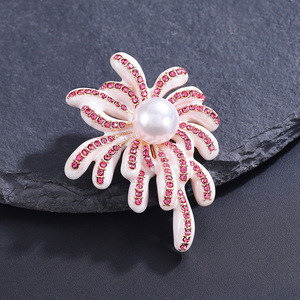 Joyería Infantil, Broches de Flores de Cristal Multicolores Chapados en Plata de Aleación, para Regalo, Fiesta, Boda, Venta Directa de Fábrica - Product Image 2