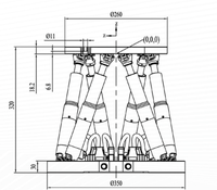 Encodeur Absolu Plateforme de Vide Absolu 6-DOF (6 Degrés de Liberté) Robot Parallèle