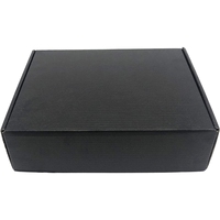 Cajas corrugadas negras recicladas personalizadas E-Flute Envío Mailer Zapatos Embalaje Logotipo Estampado Lámina dorada Barnizado en relieve