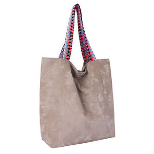 Sac fourre-tout minimaliste écologique en Tyvek avec blocs de couleur et fermeture éclair pour les voyages quotidiens, la plage et le shopping - Toutes saisons - Product Image 2