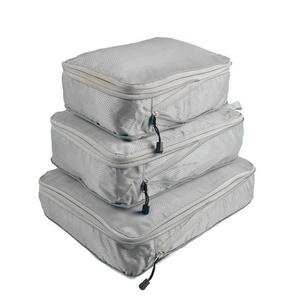 Faux Leather Packing Cubes Set Geometric Waterproof Travel Organizer Lightweight B2B Supply - Product Image 6