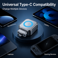 Adaptador de Carga Inteligente con Monitoreo en Tiempo Real y Desconexión Física Automática, Cargador Rápido USB C de 140W para Teléfono, Laptop y Tablet