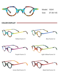 Gafas Borregls con Montura de Acetato y Aleación <span class=keywords><strong>para</strong></span> Hombre, Modelo 2025, Gafas Ovaladas Pequeñas Vintage <span class=keywords><strong>para</strong></span> <span class=keywords><strong>Mujer</strong></span>, Lentes Ópticas Retro 19341 - Product Image 3