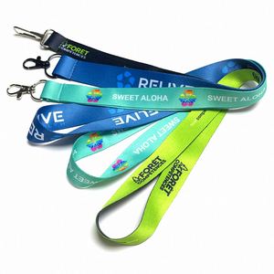 Neon Color Long Neck <b>Lanyard</b> 25mm Customized Printed <b>Polyester</b> Neck Strap Football Event <b>Lanyard</b> - Product Image 1