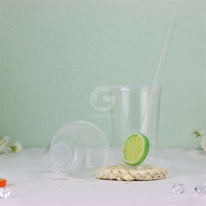 Gobelets en plastique transparent jetables de haute qualité, logo de la boutique de café personnalisé, gobelet en plastique personnalisé - Product Image 2