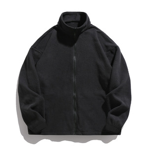 Invierno juvenil Reversible polar Stand Collar Color sólido Casual deporte manga larga <span class=keywords><strong>chaquetas</strong></span> de algodón para mujeres y hombres - Product Image 4