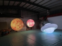 Globe terrestre 3D avec éclairage LED, directement de l'usine, pour la décoration des parcs d'attractions, publicité, structures gonflables