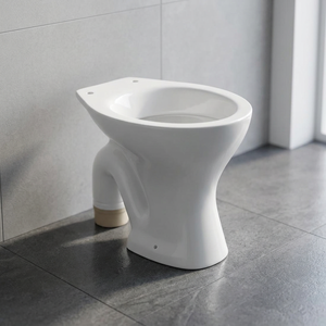 WC monobloc en céramique de style européen, hauteur confort, avec siphon en S et double chasse, ensemble cuvette et réservoir EWC - Product Image 3