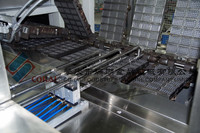 Chaîne de Production Entièrement Automatique pour Gaufrettes Tendres Rondes, Ligne de Fabrication Spécialisée pour Gaufres Farcies et Gâteaux Gaufrettes