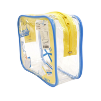 Nouvelle trousse de maquillage portable en PVC transparente, tendance, mignonne, avec fermeture éclair, personnalisable avec logo, motif dessin animé coloré