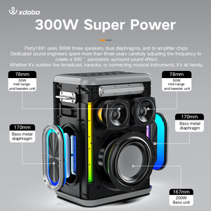 Tendance 2023 Xdobo 300W Meilleur karaoké <span class=keywords><strong>Loa</strong></span>  Subwoofers Party Ktv Enceinte de karaoké portable avec micro sans fil - Product Image 4