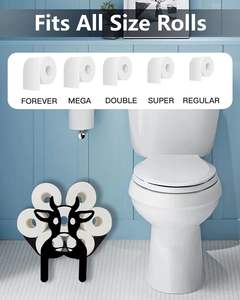 أونيا ورق التواليت المعدني للتخزين مع 8 لفات مناديل مرحة حيوانات ديكور مناديل البقر لفة مناديل ورقية - Product Image 5