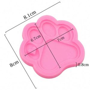 Cute Cat Paw Silicone Mold, Fondant <b>Cake</b> Decorating Tool, Soap Mold <b>Slice</b> - Product Image 2