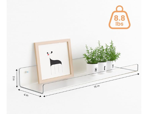 Rak Display garmen berdiri bebas akrilik, Modern bening ramah lingkungan rakitan mudah rak kosmetik kamar mandi Salon kecantikan - Product Image 5