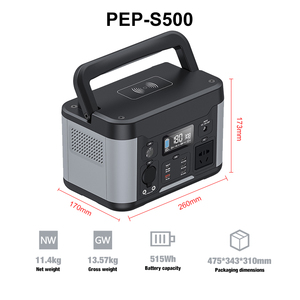 500W MPPT Lithium Ion <b>Portable</b> Power Station 515Wh Pure Sine Wave 10 Outputs BMS Home Outdoor Emergency Supply - Product Image 3
