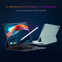Tablette PC 2-en-1 professionnelle de 13 pouces avec écran tactile étanche 2K, processeur Intel Celeron N5095 de 11e génération, 12 Go de RAM, Windows 11, pour usage bureautique