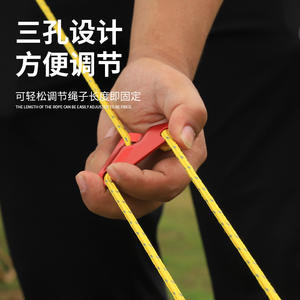 Grande boucle triangulaire en alliage d'aluminium pour tente d'extérieur, corde coupe-vent, plaque antidérapante, boucle de réglage de la corde de traction 75x50x40mm - Product Image 3