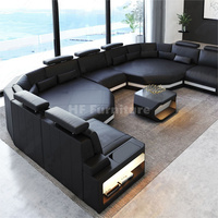 Grand canapé d'angle en U au design moderne personnalisable, ensemble de canapés de qualité supérieure pour la maison